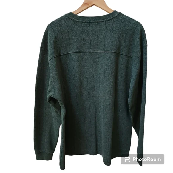 Vintage Columbia men's XL pullover knit sweater olive green - Picture 2 of 5